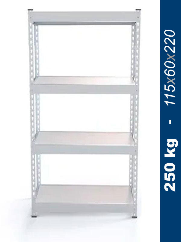 Estantería Sin Tornillo con Panel Metálico (250kg por nivel)